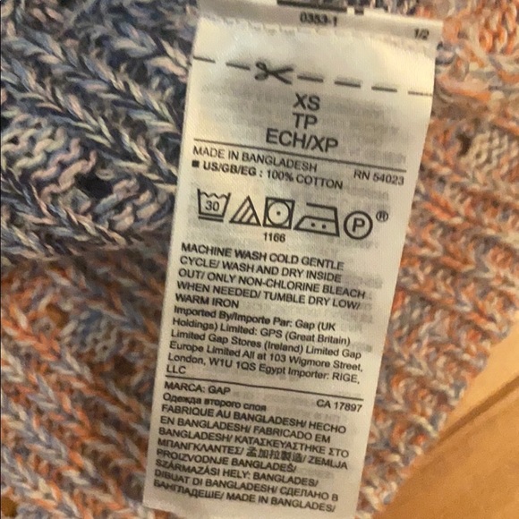 Gap striped knit blue and pink sweater tank - Picture 6 of 6